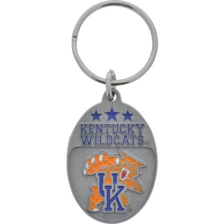 Hillman HILLMAN NCAA Tempered Steel Gray Split Ring Keychain 711163